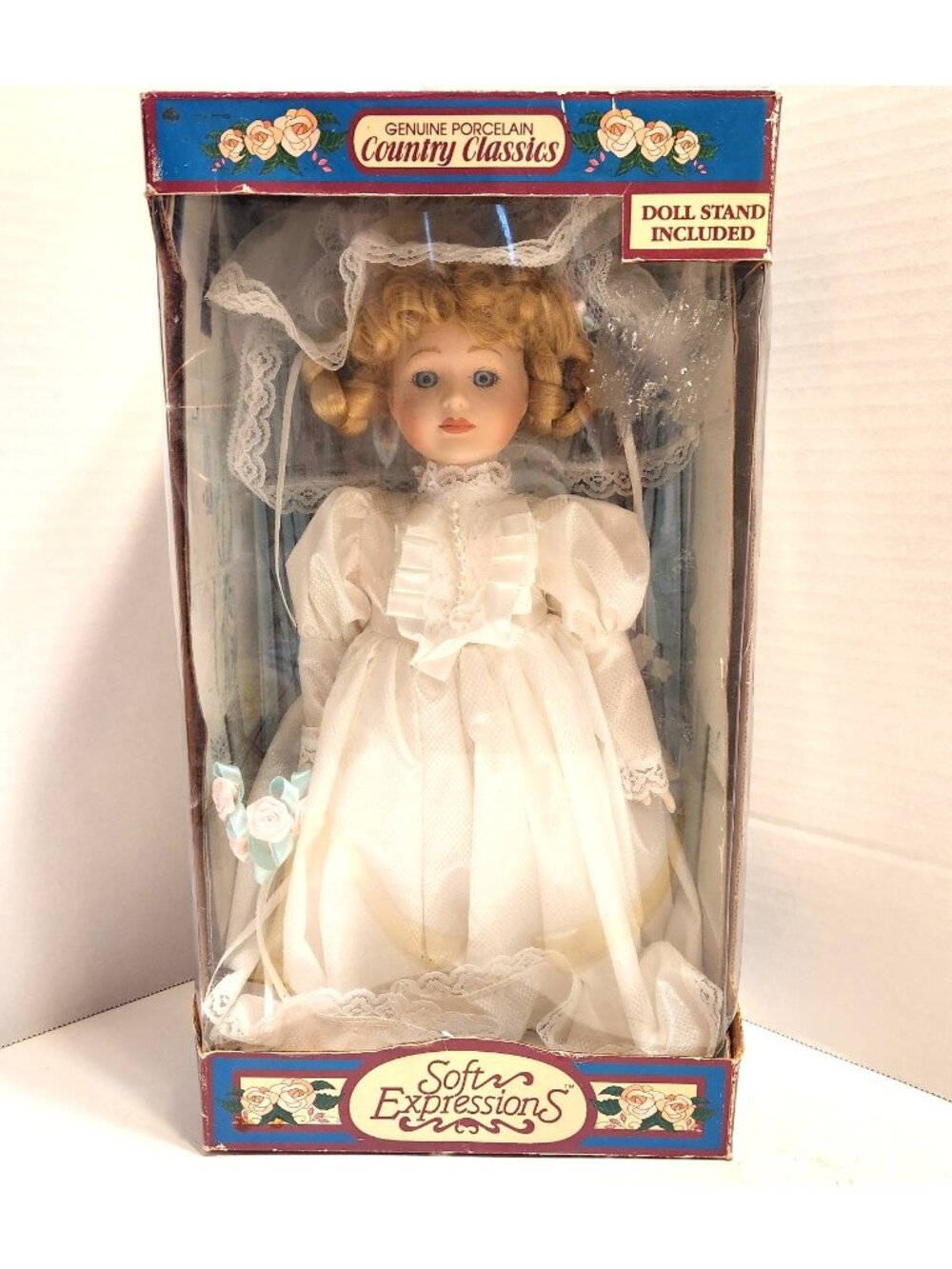 NEW Vintage DanDee Porcelain Country Classics Soft Expressions Bride Doll 12"